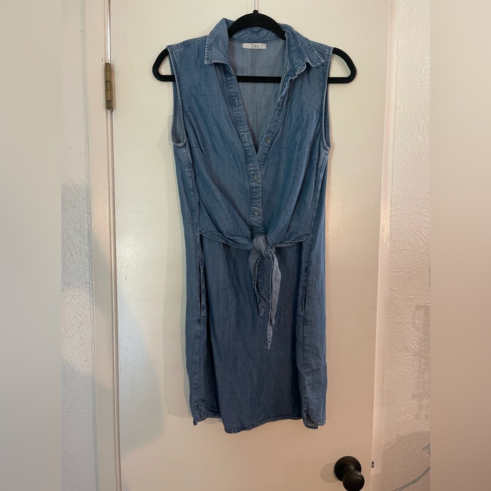 Denim short dress